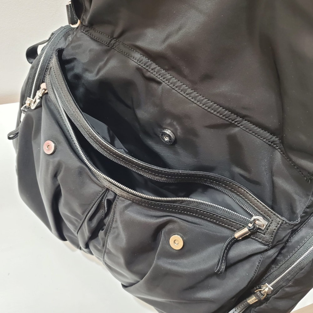 Tumi Black with Silver Hardware Nylon Travel or Diaper Tote Bag - Picture 5 of 9